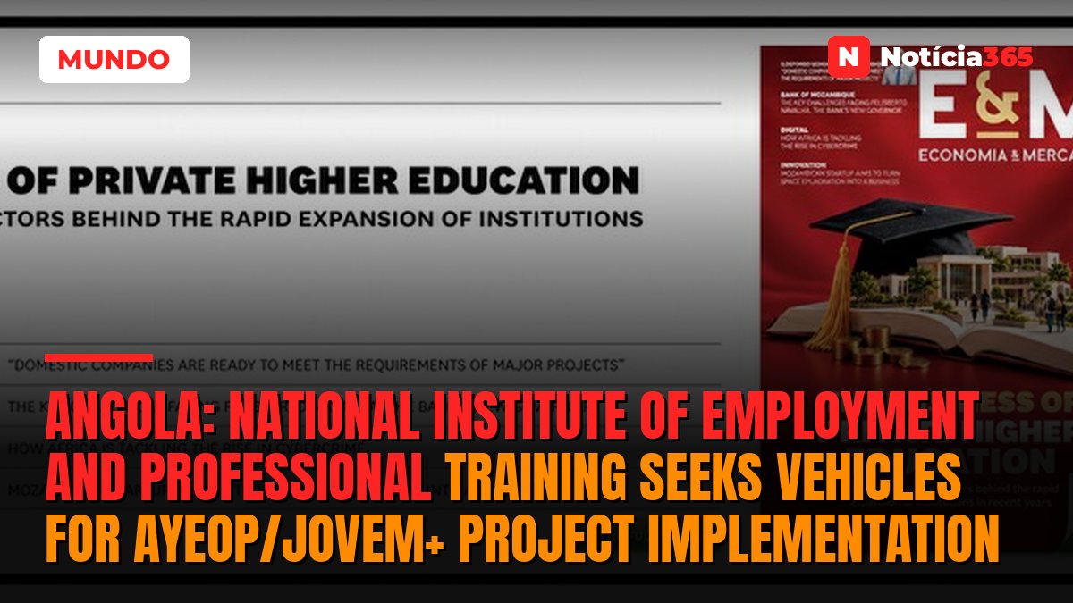 Angola: National Institute of Employment and Professional Training Seeks Vehicles for Ayeop/Jovem+ Project Implementation