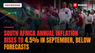 South Africa Annual Inflation Rises to 4.5% in September, Below Forecasts