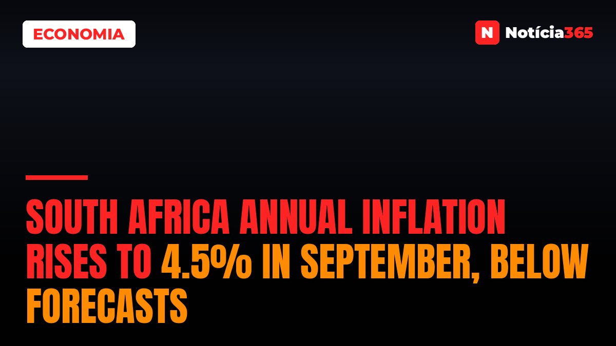 South Africa Annual Inflation Rises to 4.5% in September, Below Forecasts