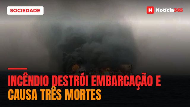 Incêndio destrói embarcação e causa três mortes