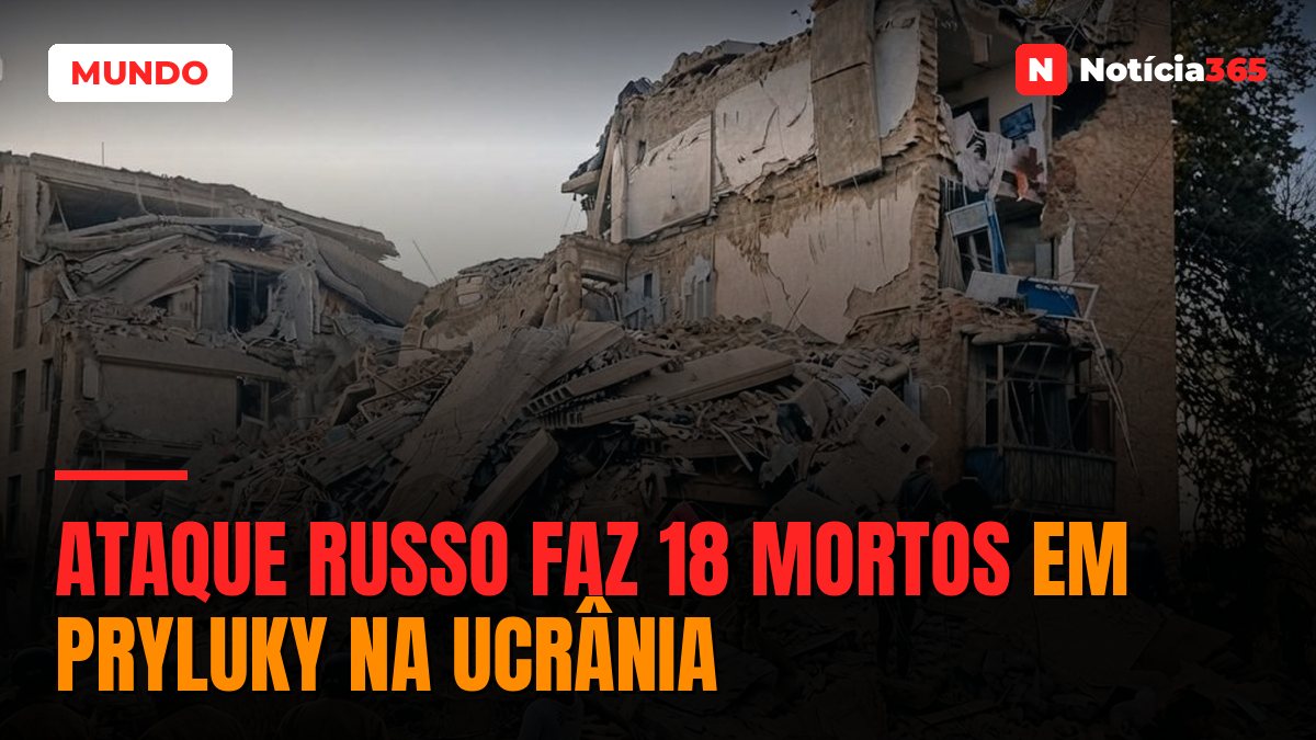 Ataque russo faz 18 mortos em Pryluky na Ucrânia