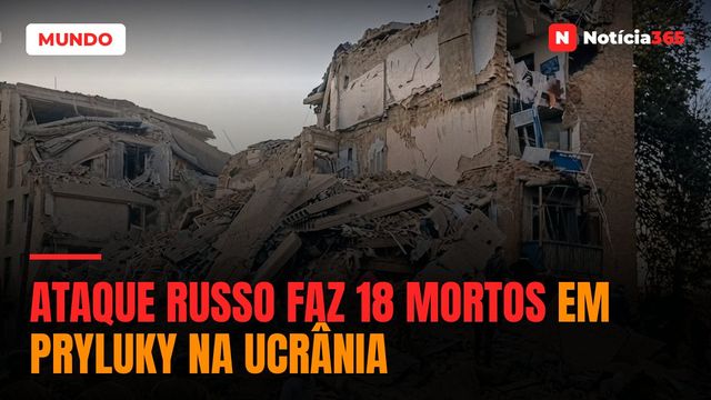 Ataque russo faz 18 mortos em Pryluky na Ucrânia