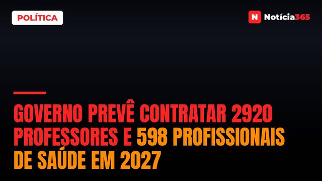 Governo Prevê Contratar 2920 Professores e 598 Profissionais de Saúde em 2027