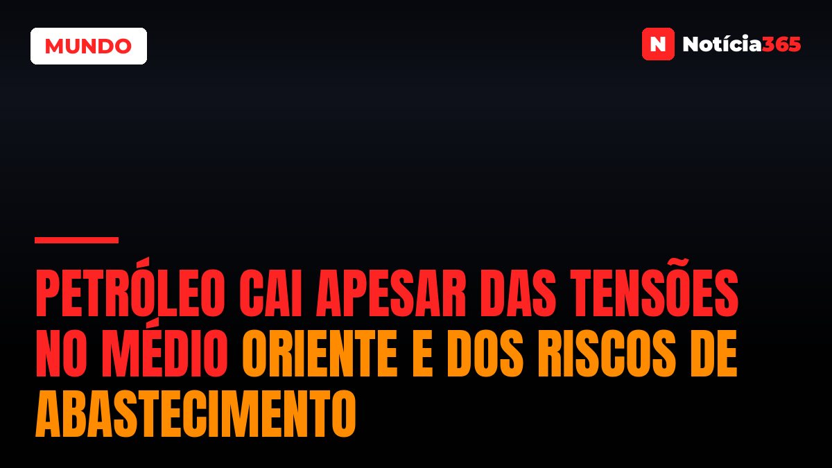Petróleo Cai Apesar Das Tensões no Médio Oriente e Dos Riscos de Abastecimento