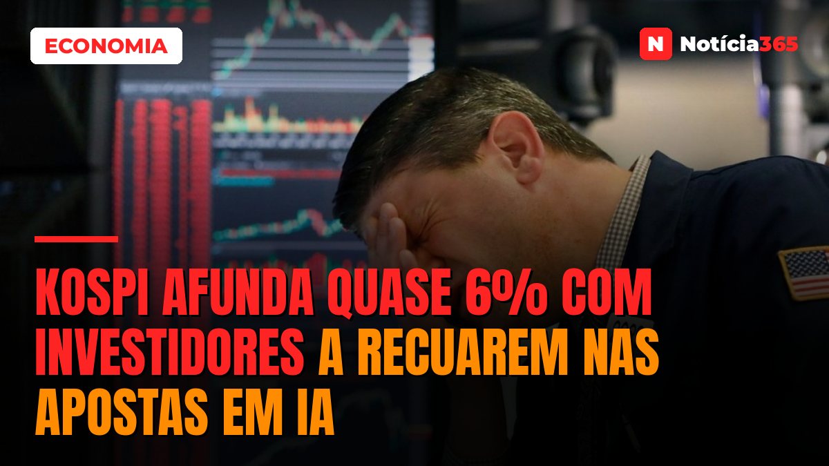 Kospi Afunda Quase 6% Com Investidores a Recuarem Nas Apostas em IA