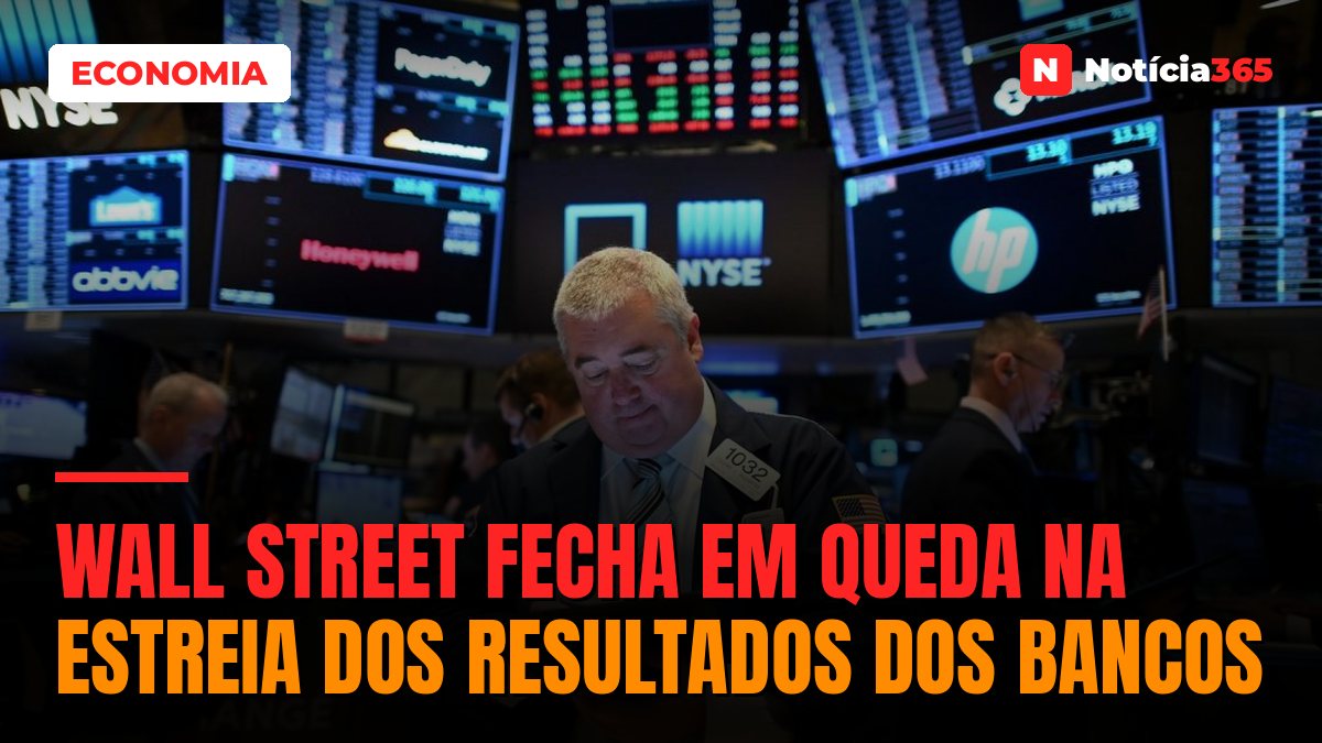 Wall Street Fecha em Queda na Estreia Dos Resultados Dos Bancos