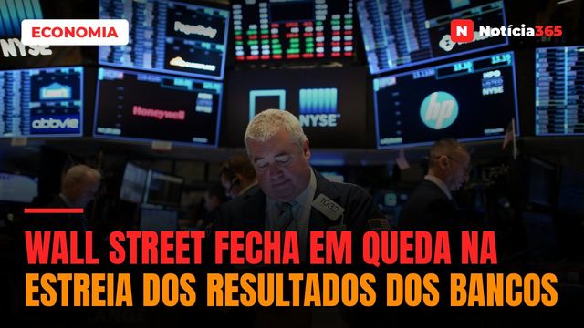 Wall Street Fecha em Queda na Estreia Dos Resultados Dos Bancos