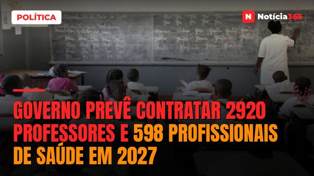 Governo Prevê Contratar 2920 Professores e 598 Profissionais de Saúde em 2027