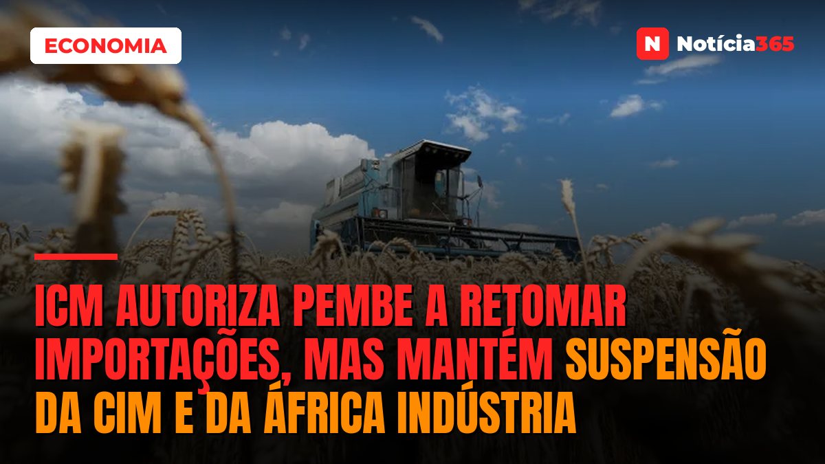 ICM Autoriza Pembe a Retomar Importações, Mas Mantém Suspensão da CIM e da África Indústria