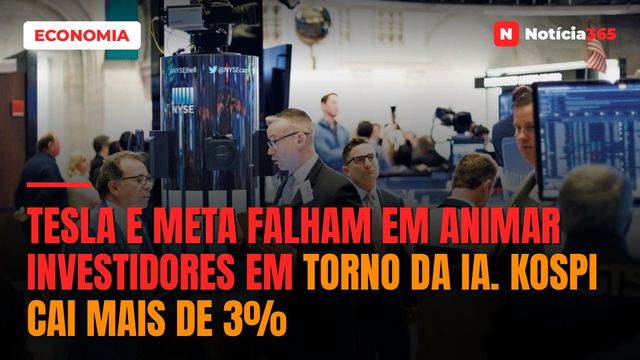 Tesla e Meta Falham em Animar Investidores em Torno da IA. Kospi Cai Mais de 3%