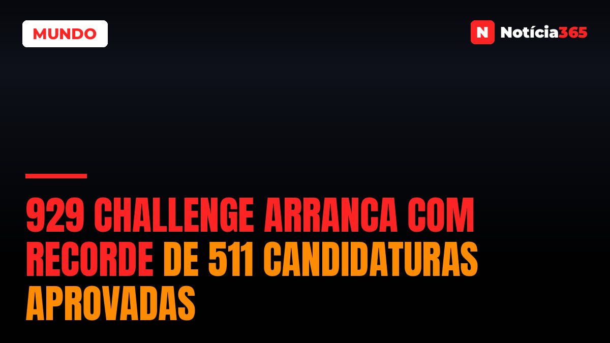 929 Challenge Arranca Com Recorde de 511 Candidaturas Aprovadas