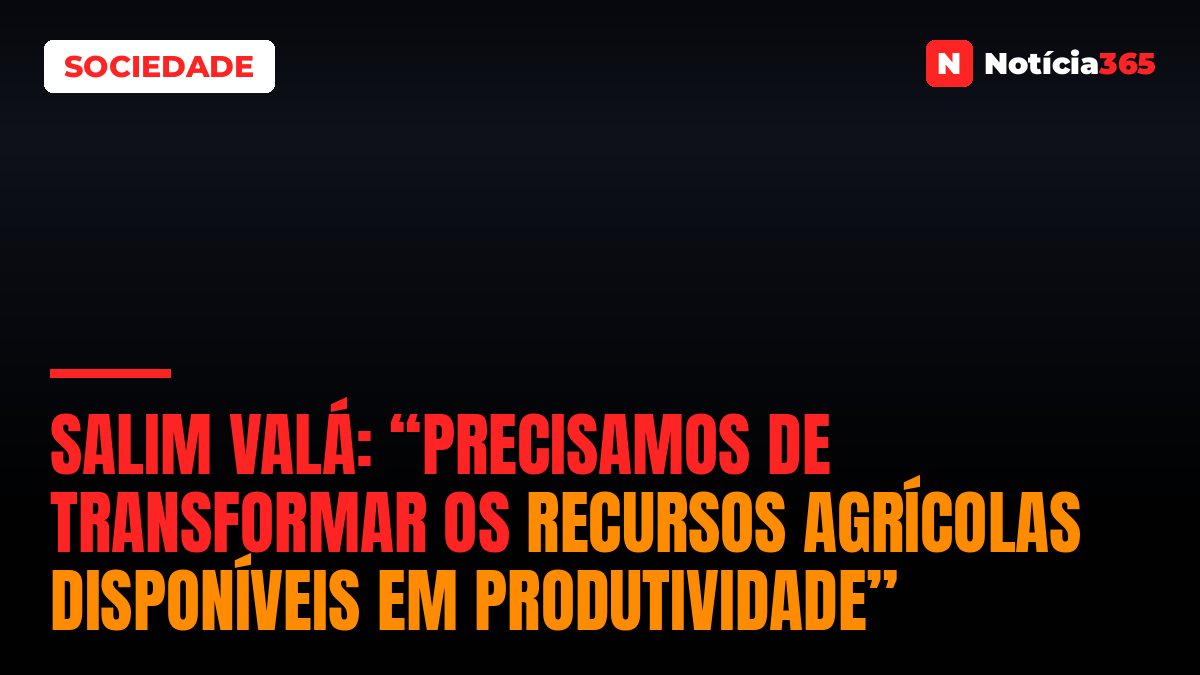 Salim Valá: “Precisamos de Transformar os Recursos Agrícolas Disponíveis em Produtividade”