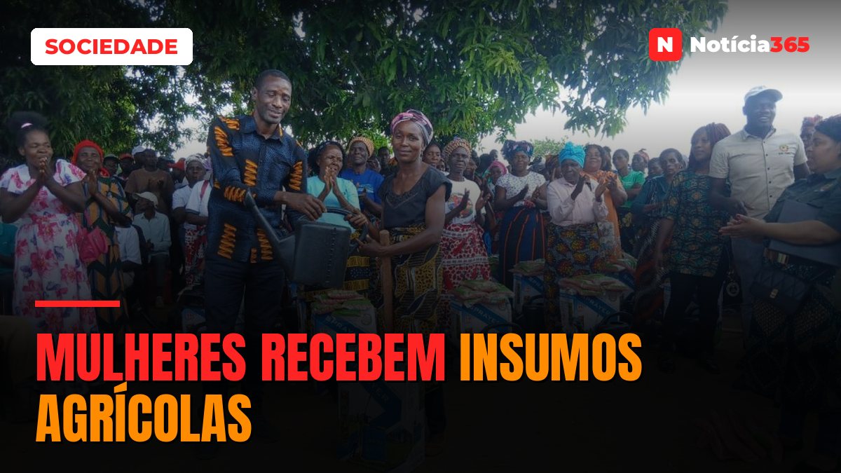 Mulheres recebem insumos agrícolas