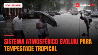 Sistema atmosférico evoluiu para Tempestade Tropical