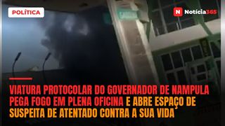 Viatura protocolar do governador de Nampula pega fogo em plena oficina e abre espaço de suspeita de atentado contra a sua vida
