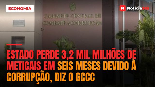 Estado perde 3,2 mil milhões de meticais em seis meses devido à corrupção, diz o GCCC