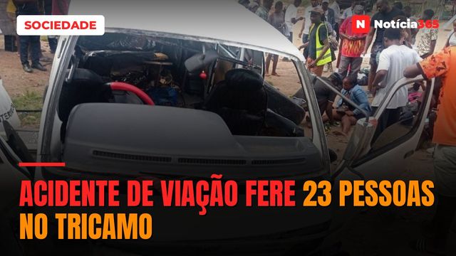 Acidente de viação fere 23 pessoas no Tricamo