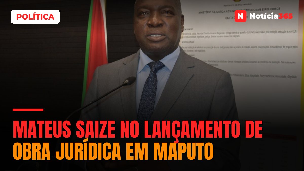 Mateus Saize no lançamento de obra jurídica em Maputo