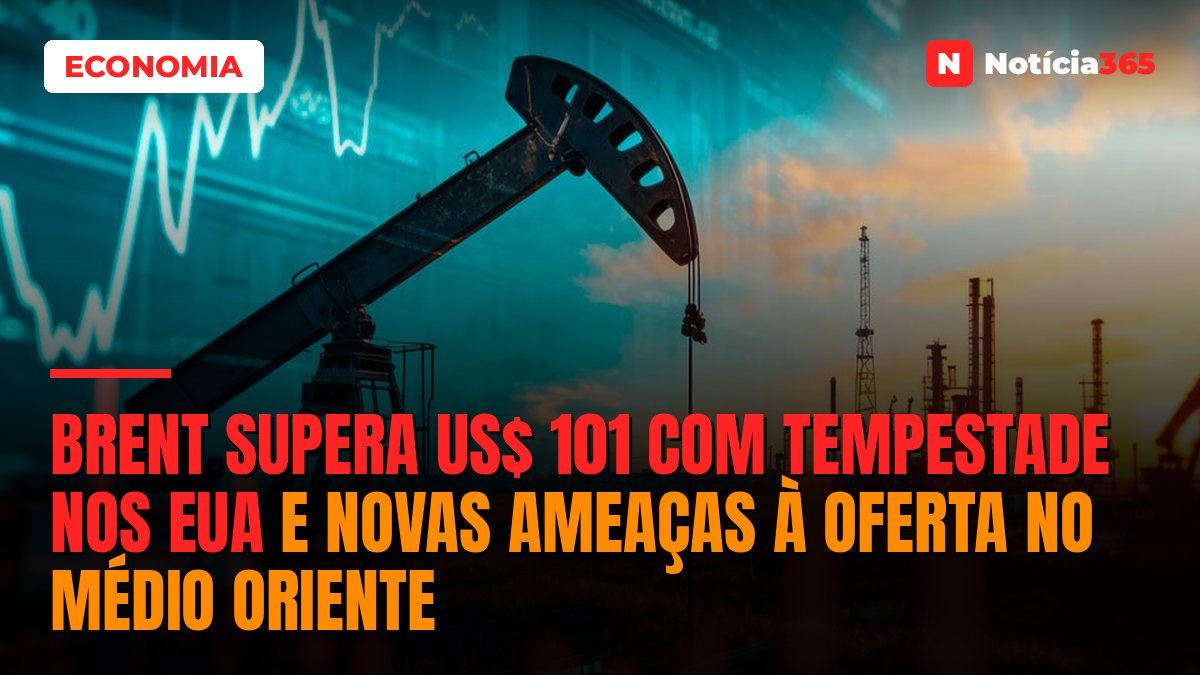 Brent Supera US$ 101 Com Tempestade Nos EUA e Novas Ameaças À Oferta No Médio Oriente