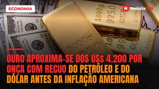 Ouro Aproxima-se dos US$ 4.200 Por Onça Com Recuo do Petróleo e do Dólar Antes da Inflação Americana