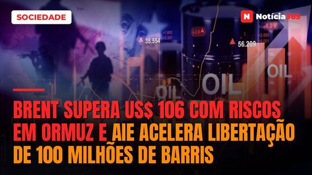 Brent Supera US$ 106 Com Riscos em Ormuz e AIE Acelera Libertação de 100 Milhões de Barris