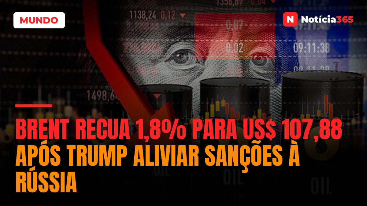 Brent Recua 1,8% Para US$ 107,88 Após Trump Aliviar Sanções à Rússia