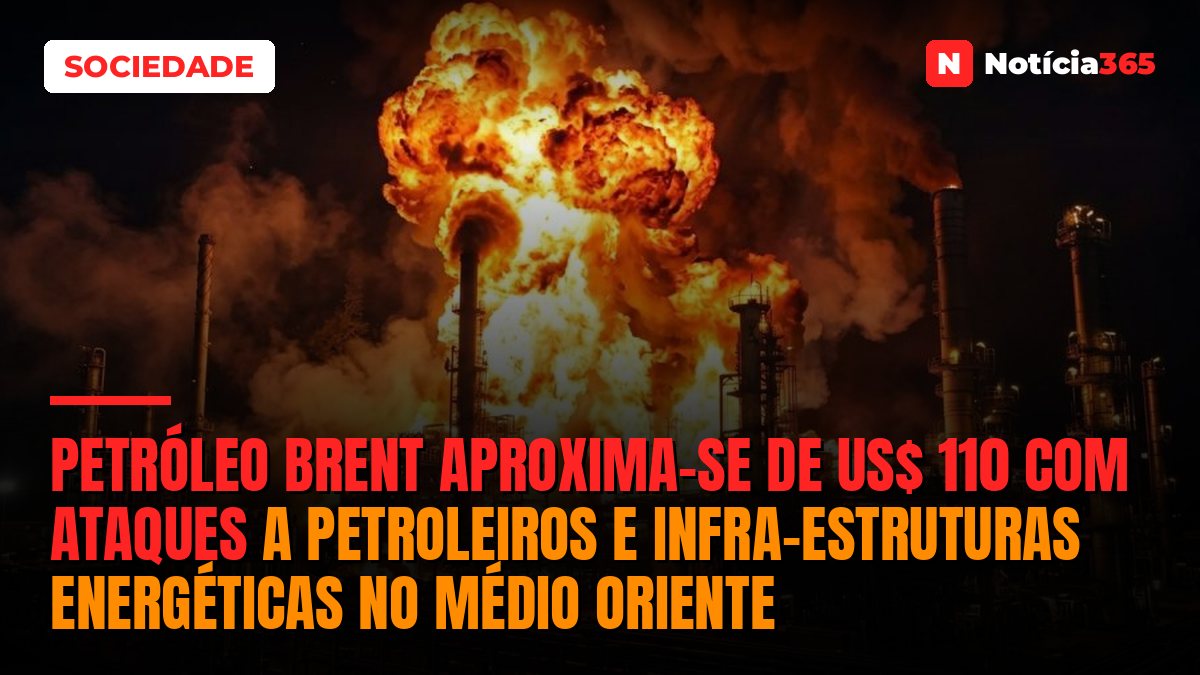 Petróleo Brent Aproxima-se de US$ 110 Com Ataques a Petroleiros e Infra-Estruturas Energéticas no Médio Oriente