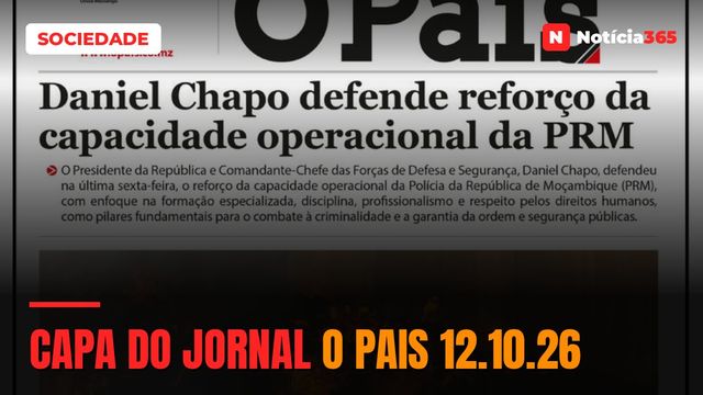 Capa do jornal o Pais 12.10.26