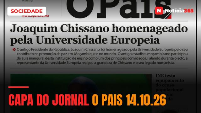 Capa do Jornal O Pais 14.10.26