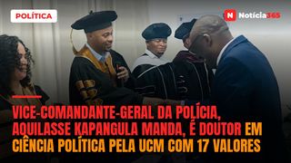Vice-comandante-geral da Polícia, Aquilasse Kapangula Manda, é doutor em Ciência Política pela UCM com 17 valores