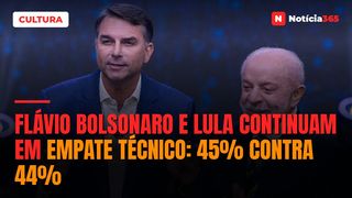 Flávio Bolsonaro e Lula continuam em empate técnico: 45% contra 44%