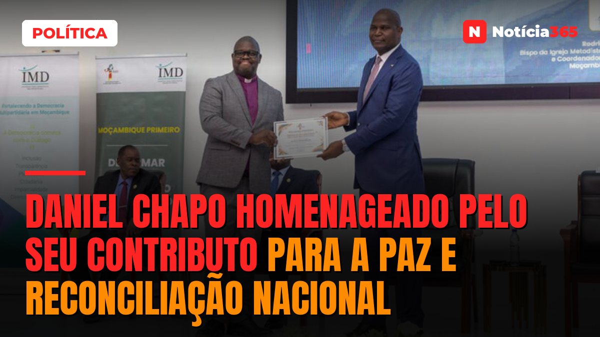 Daniel Chapo homenageado pelo seu contributo para a paz e reconciliação nacional
