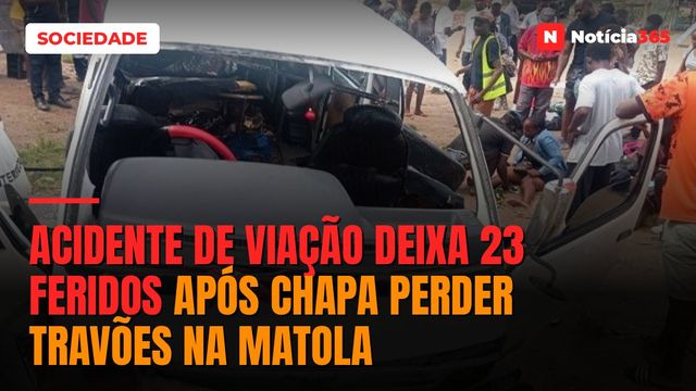 Acidente de viação deixa 23 feridos após chapa perder travões na Matola