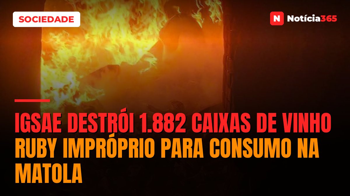IGSAE destrói 1.882 caixas de vinho RUBY impróprio para consumo na Matola