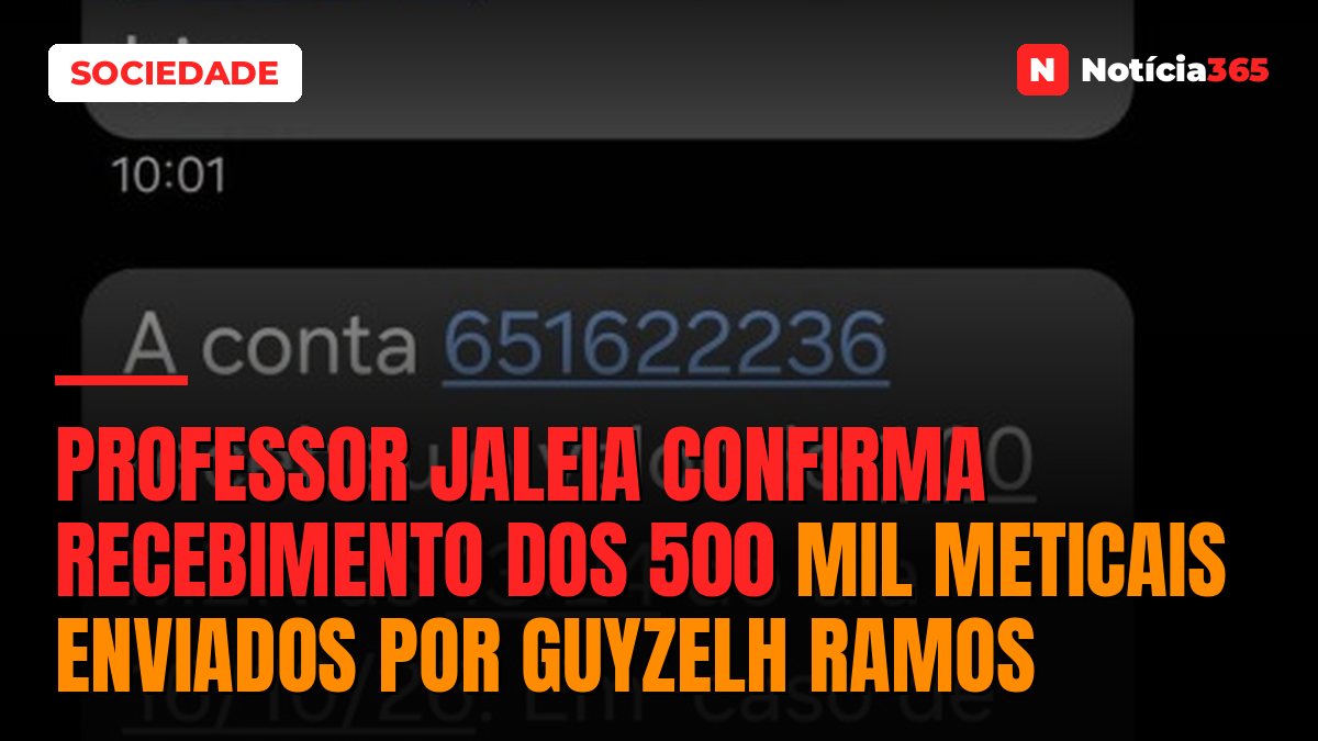 Professor Jaleia confirma recebimento dos 500 mil meticais enviados por Guyzelh Ramos