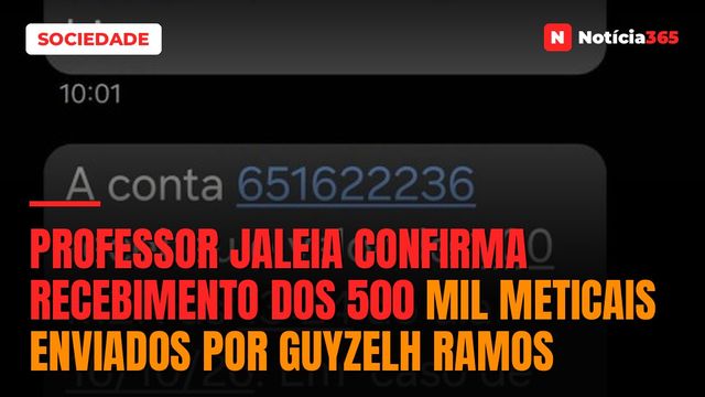 Professor Jaleia confirma recebimento dos 500 mil meticais enviados por Guyzelh Ramos