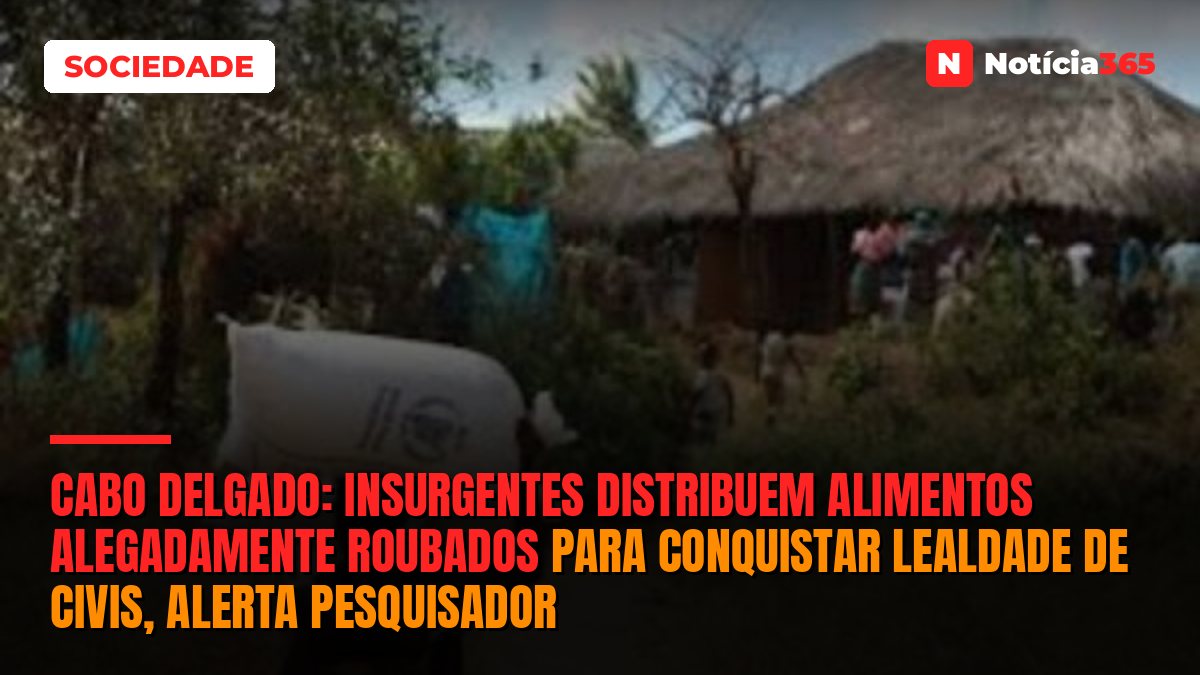 Cabo Delgado: Insurgentes distribuem alimentos alegadamente roubados para conquistar lealdade de civis, alerta pesquisador